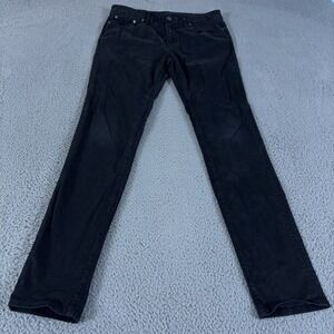American Eagle Jeans Mens 32x34 Black Skinny Fit Flex Preppy Twill 5-Pocket Pant
